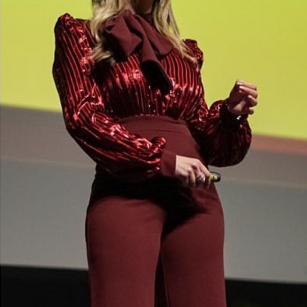 Elegant Burgundy Jumpsuit